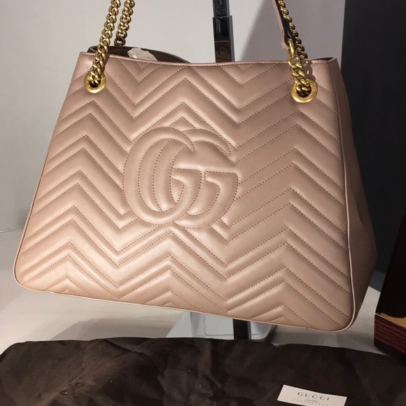 GUCCI Marmont GG Rose Leather Shoulder Bag 453569 - Picture 3 of 5